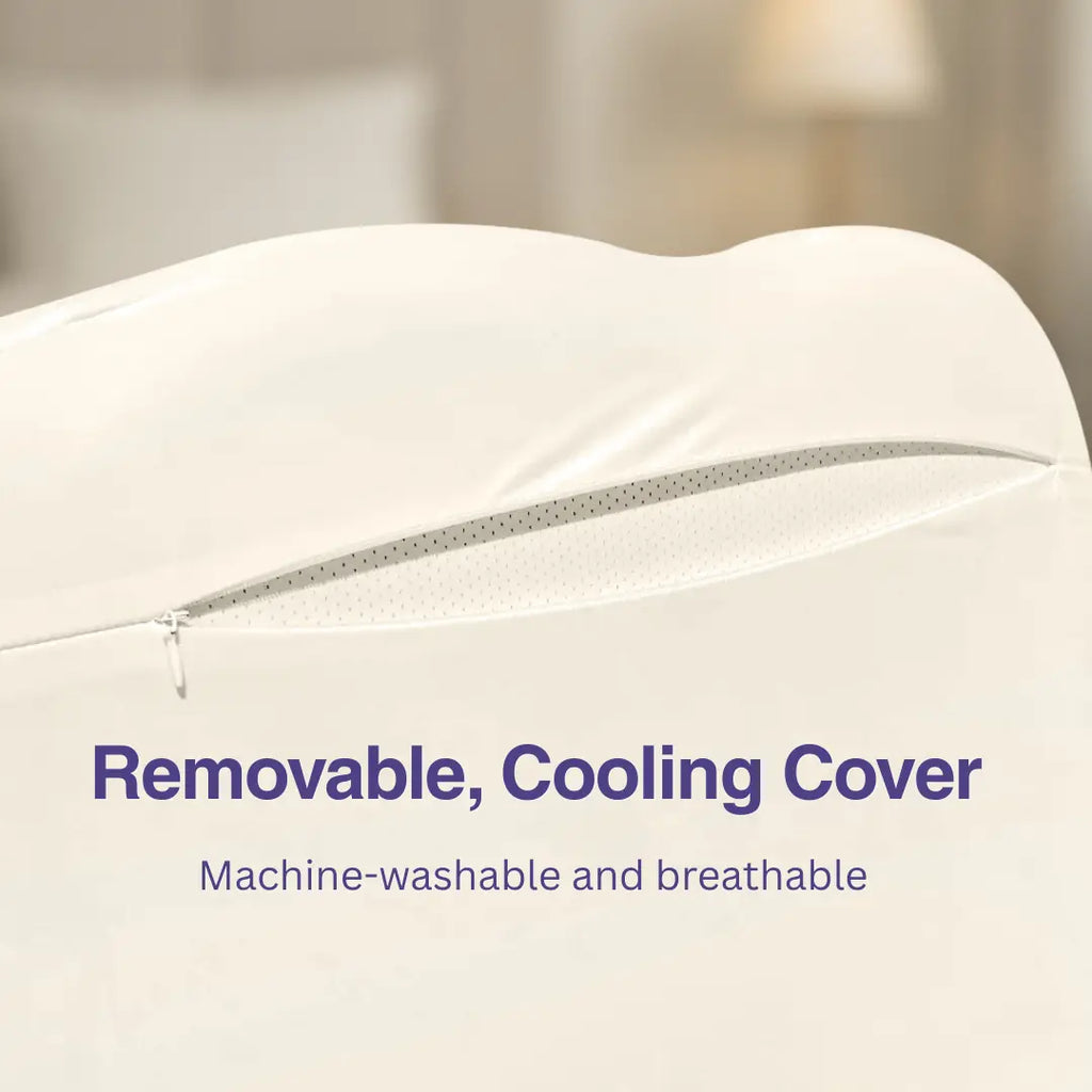 Mellow Sleep | Cloudalign Pillow + FREE Cooling Pillowcase - Ergonomic Cervical Pillow +Dual-Height Memory Foam with Cooling Pillowcase for Side Back & Stomach Sleepers Best Pillow 2025 Awarded